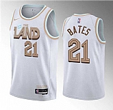 Men's Cleveland Cavaliers #21 Emoni Bates White 2023 Draft City Edition Stitched Jersey Dzhi ,baseball caps,new era cap wholesale,wholesale hats